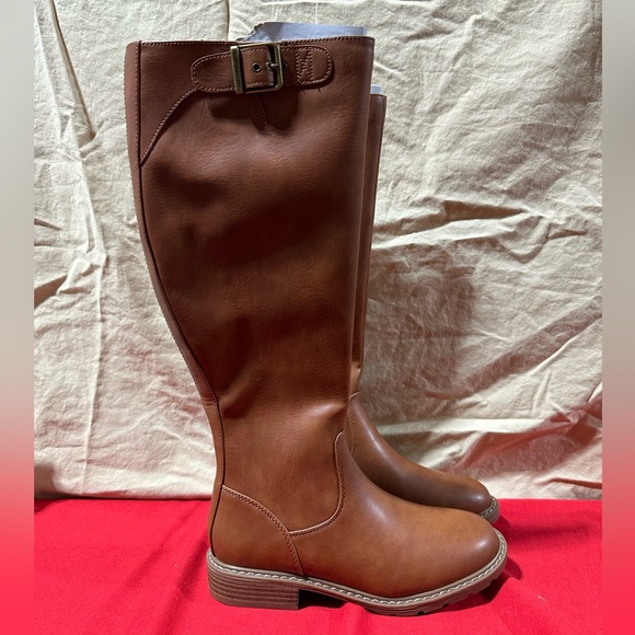 NWT Time & Tru Cognac Riding Boots - Picture 2 of 7